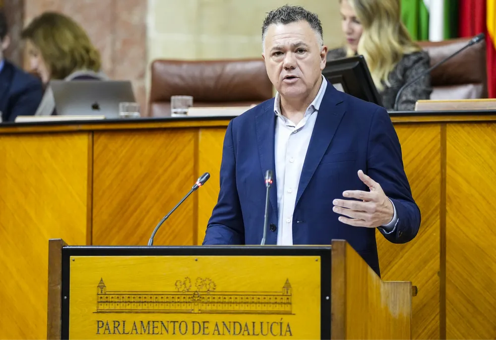 El candidato de Podemos Andalucía, Juan Antonio Delgado. / Parlamento de Andalucía