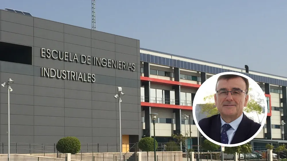Una imagen de la Escuela de Ingenierías Industriales de la UMA, en un montaje