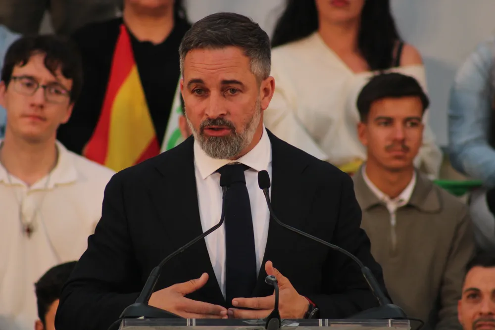 Santiago Abascal, presidente de Vox, en Málaga. / Javier Gómez de Toro